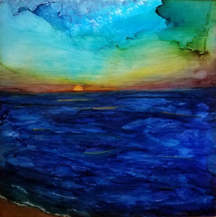 ALCOHOL INKS SEA SCAPE WORKSHOP*JUNE 4TH*12PM