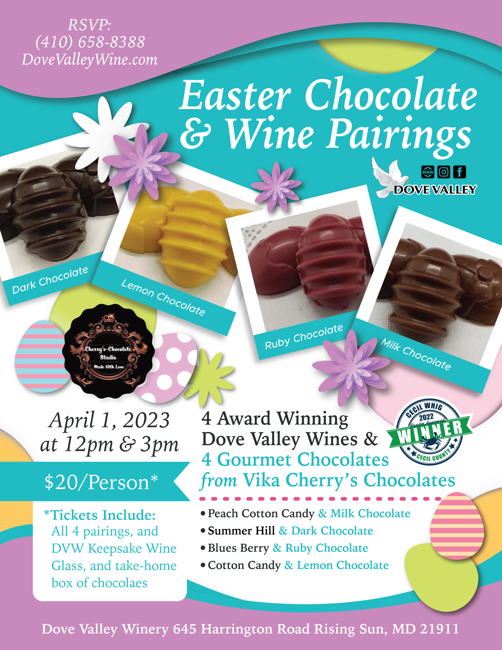 EASTER CHOCOLATE PAIRING *APRIL 1ST* 12PM
