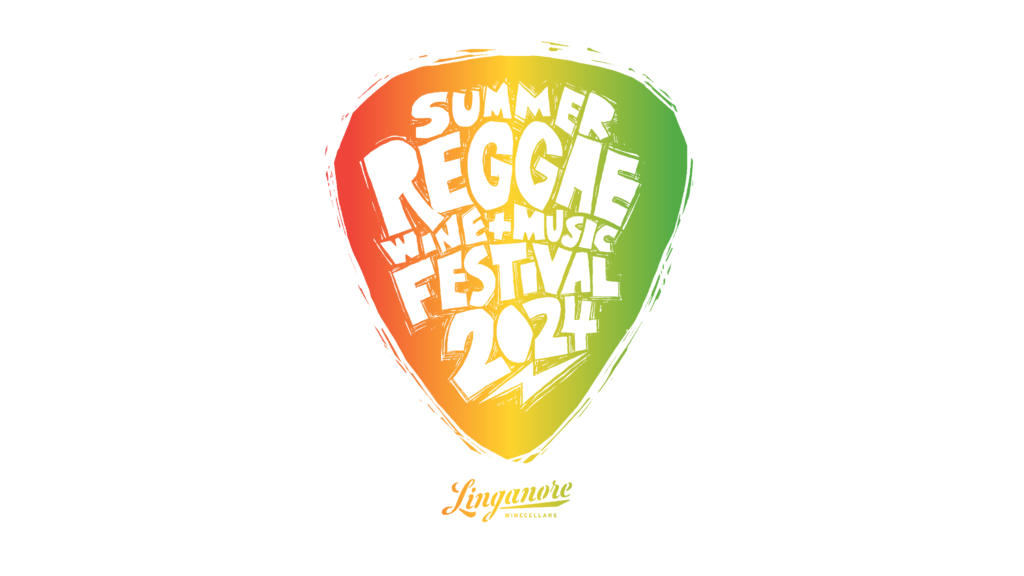 2024 Summer Reggae Wine and Music Festival guitar pick logo